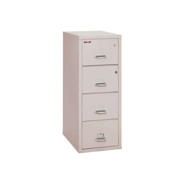 Fire King Fireking Fireproof 4 Drawer Vertical Safe-In-File Legal 20-13/16"Wx31-9/16"Dx52-3/4"H Platinum 4-2131-CPLSF - main
